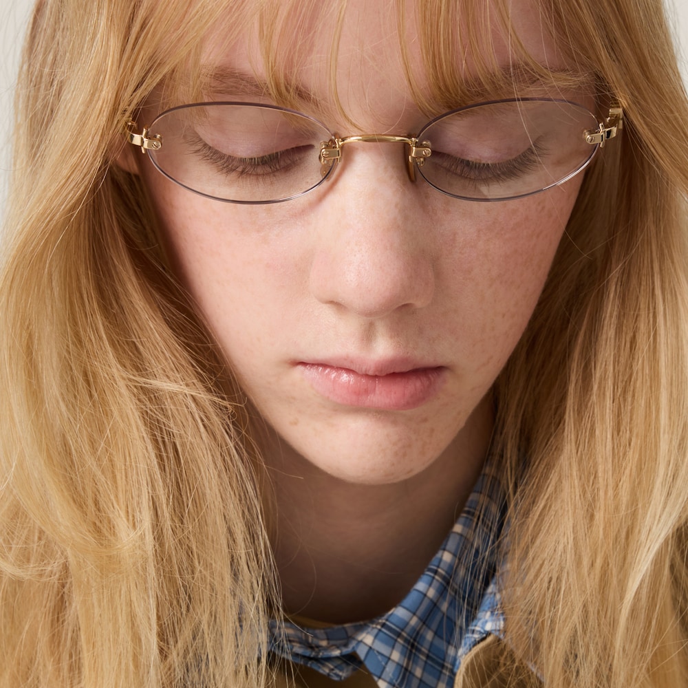 Miu Miu Logo sunglasses - Blue-ray Transparent Lenses