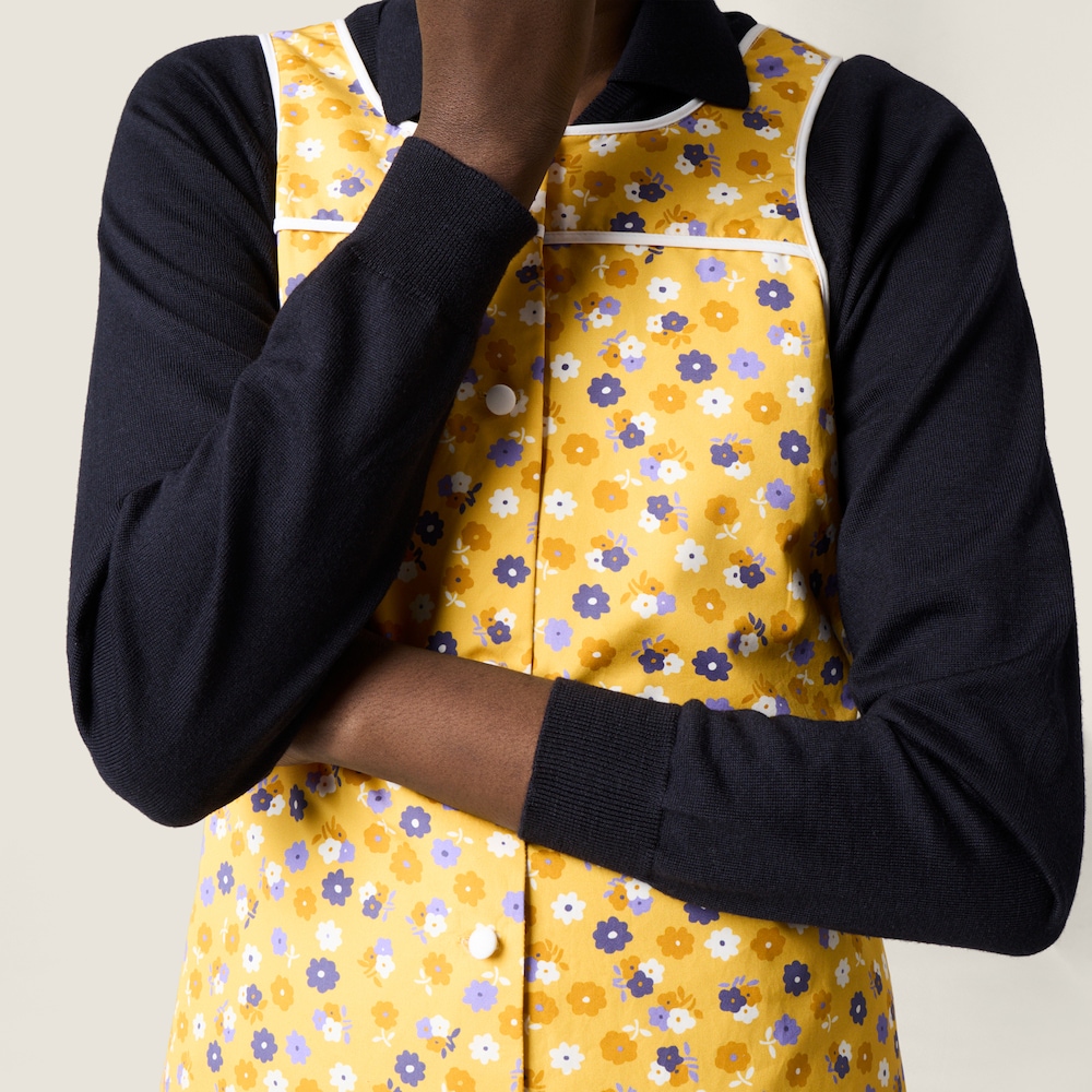 Miu Miu Poplin dress Yellow / Purple