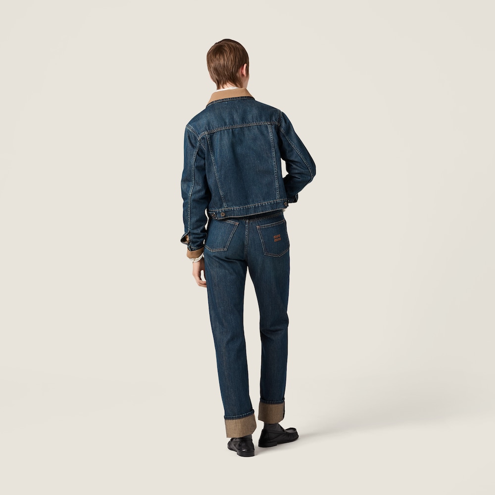 Miu Miu Five-pocket denim jeans Navy