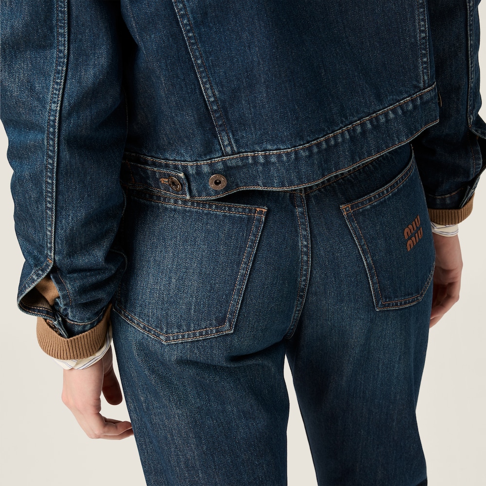 Miu Miu Five-pocket denim jeans Navy