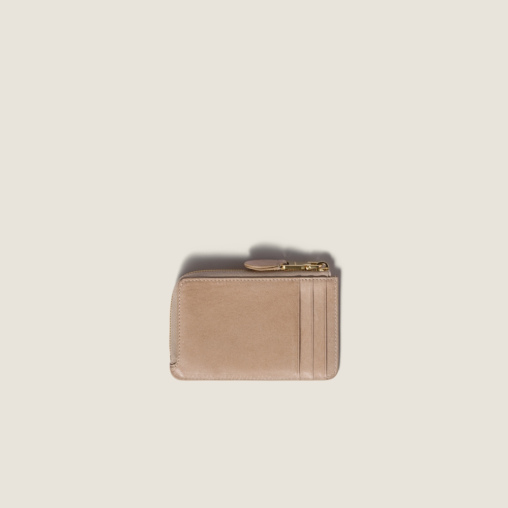 Miu Miu Nappa leather envelope card holder Cord