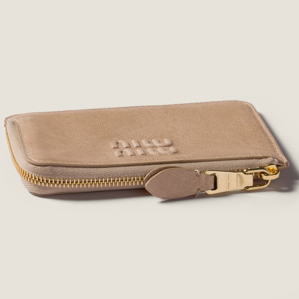 Miu Miu Nappa leather envelope card holder Cord