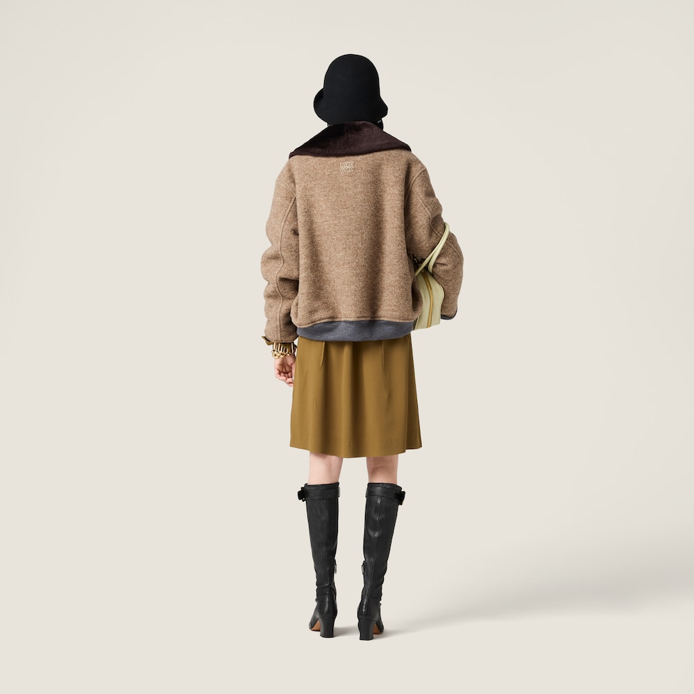 Miu Miu Shetland wool blouson jacket Cord