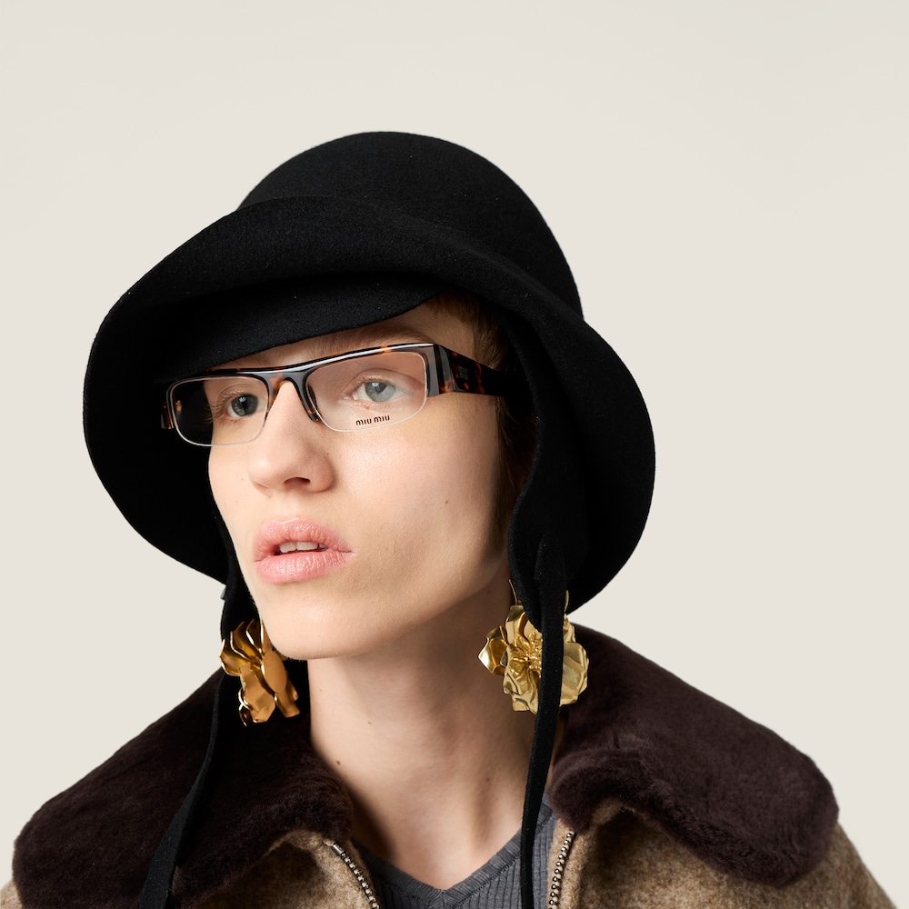 Miu Miu Shetland wool blouson jacket Cord