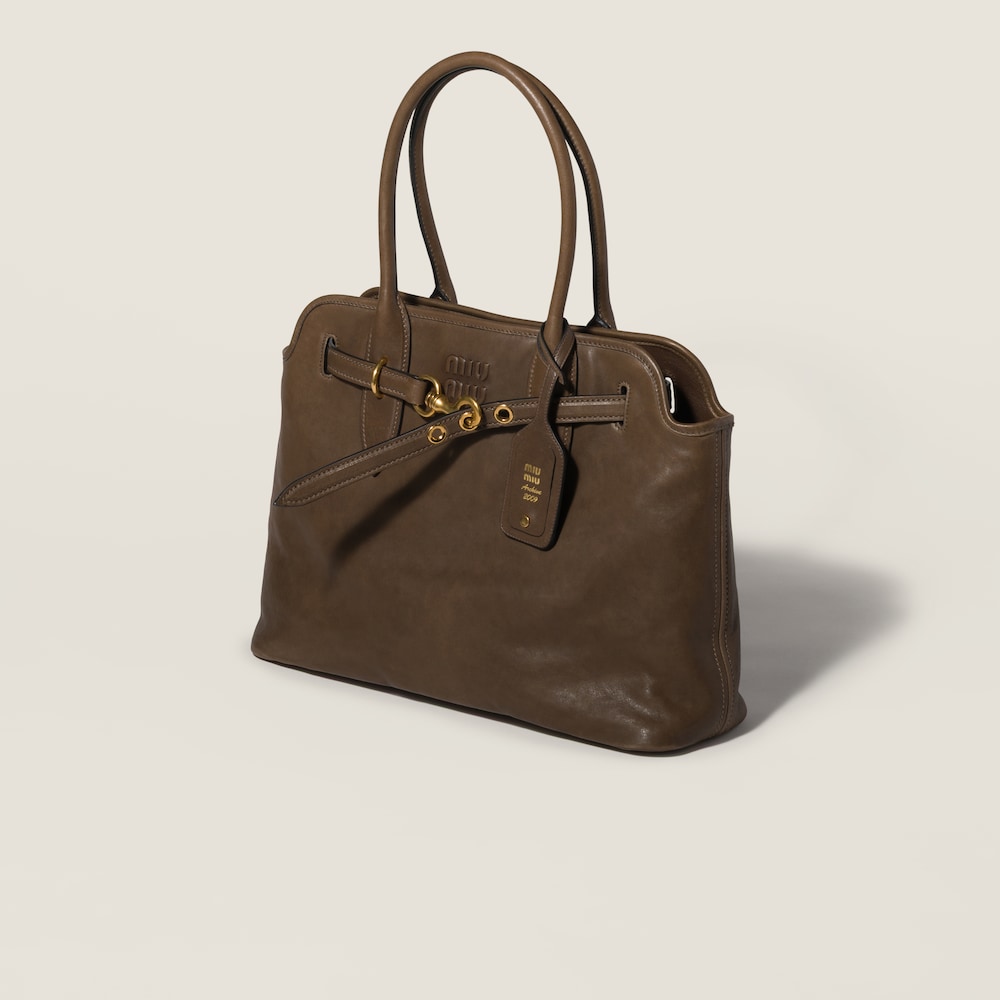 Miu Miu Aventure nappa leather bag Tundra