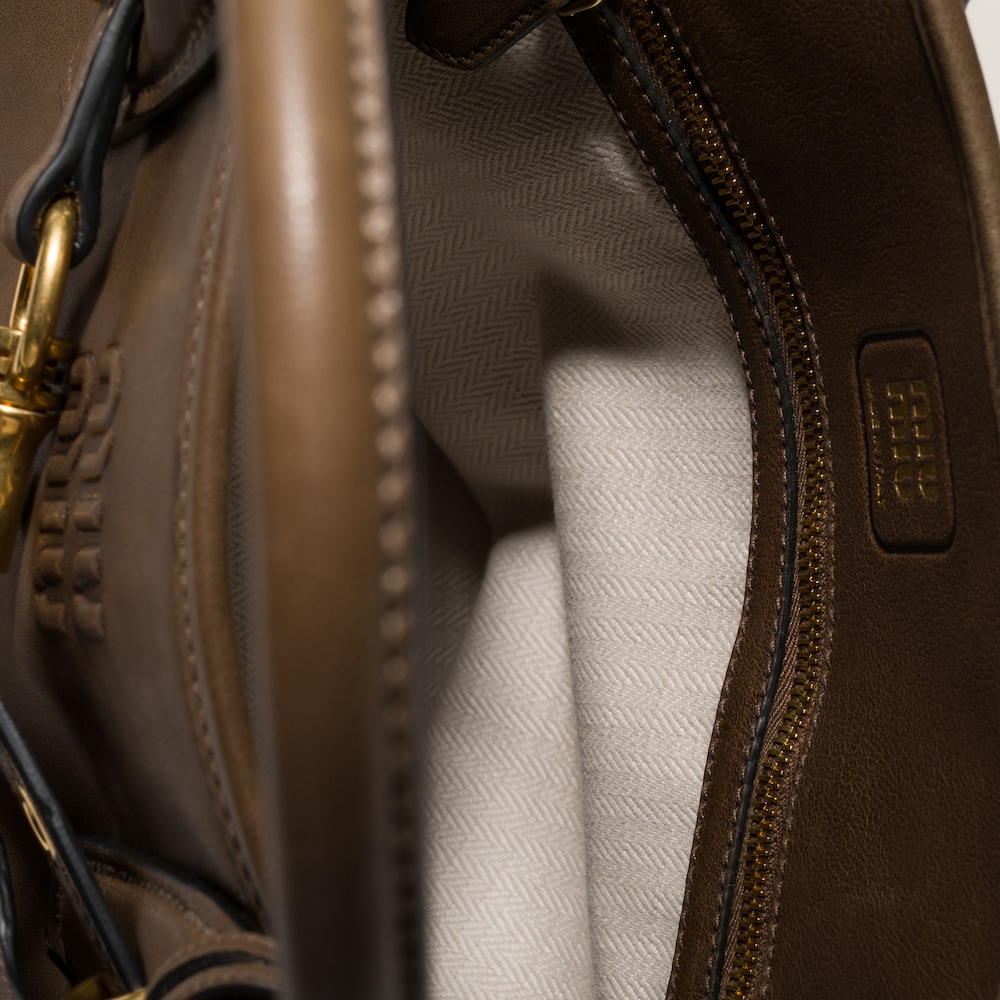 Miu Miu Aventure nappa leather bag Tundra