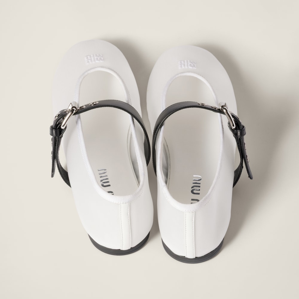 Miu Miu Mesh fabric ballerinas White