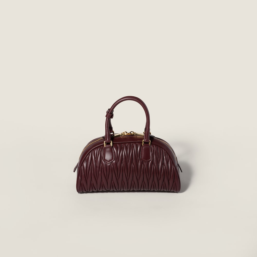 Miu Miu Arcadie matelassé nappa leather bag Burgundy