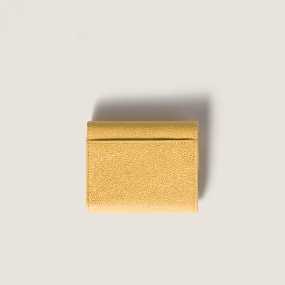 Miu Miu Small leather wallet Yellow