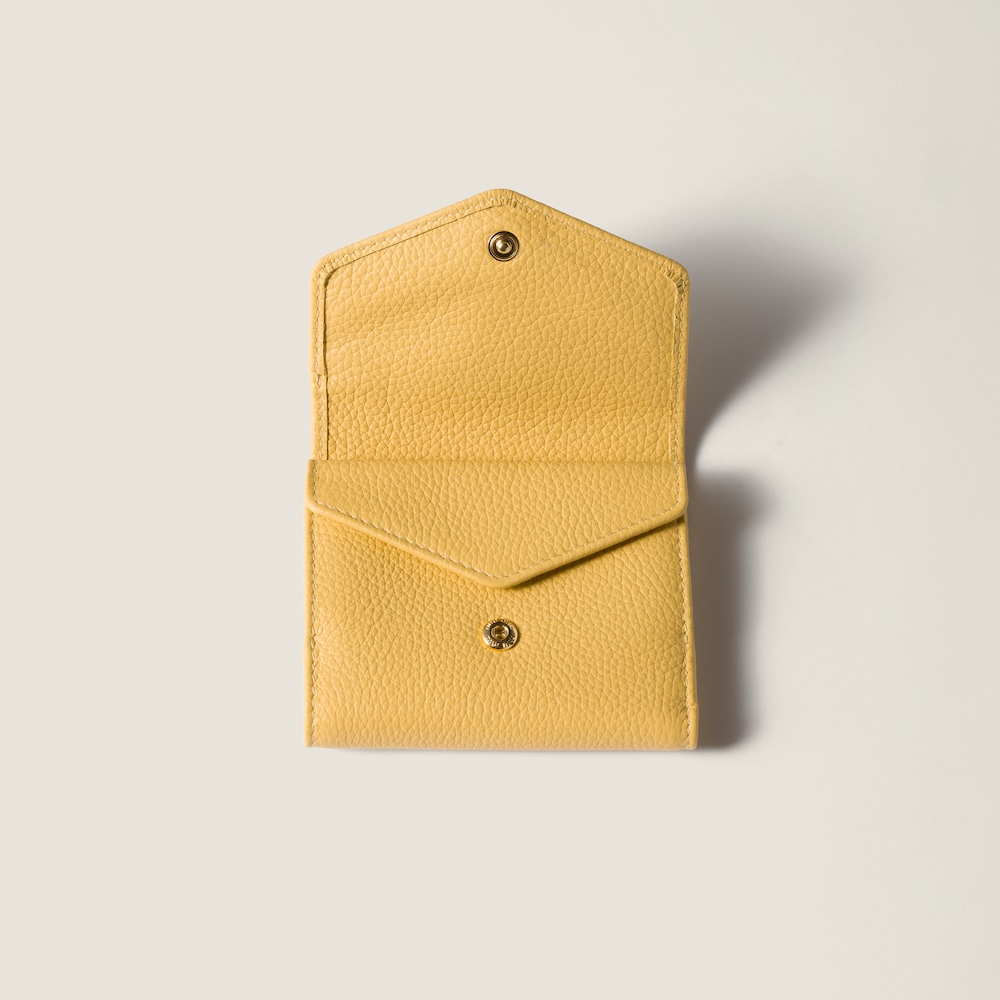 Miu Miu Small leather wallet Yellow