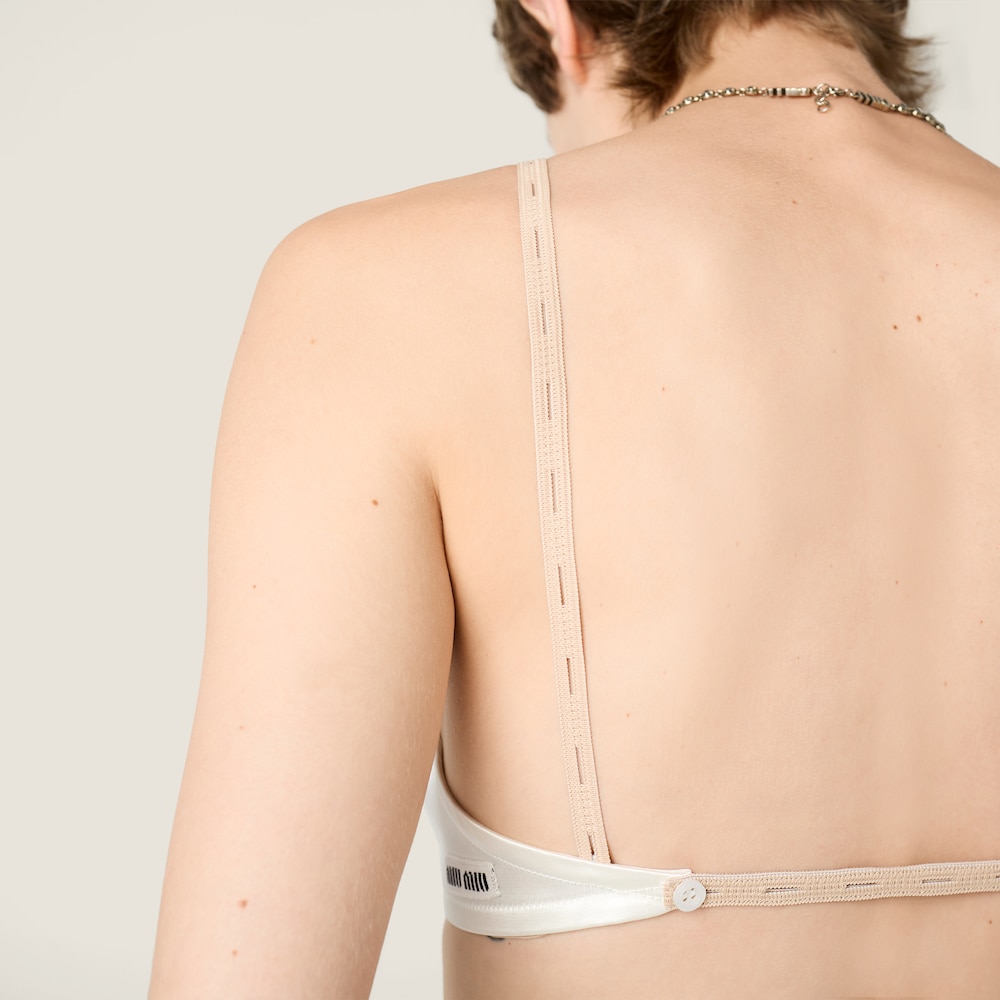 Miu Miu Satin bra White