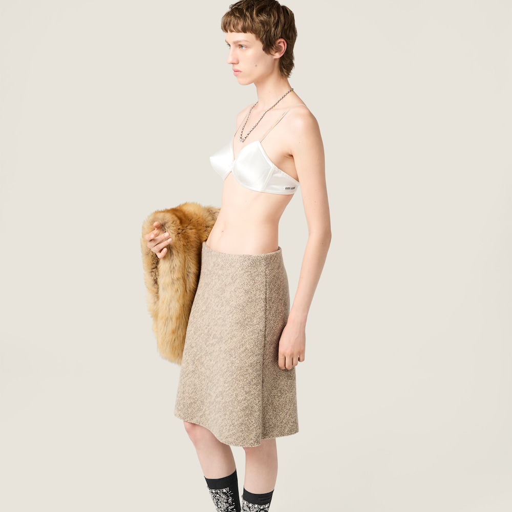 Miu Miu Satin bra White