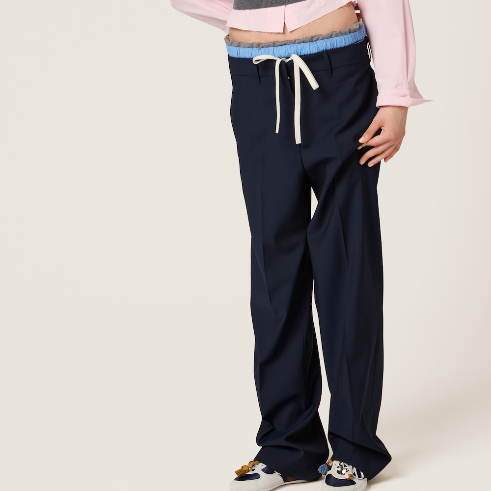 Miu Miu Superfine wool pants Navy