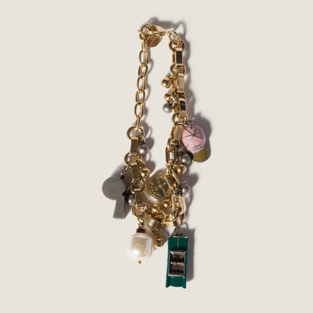 Miu Miu Metal charm bracelet Gold / Multicolor
