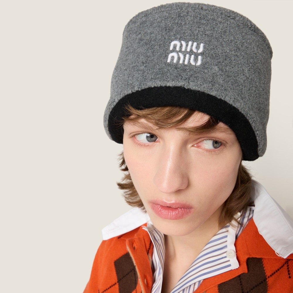 Miu Miu Fleece headband - Grey