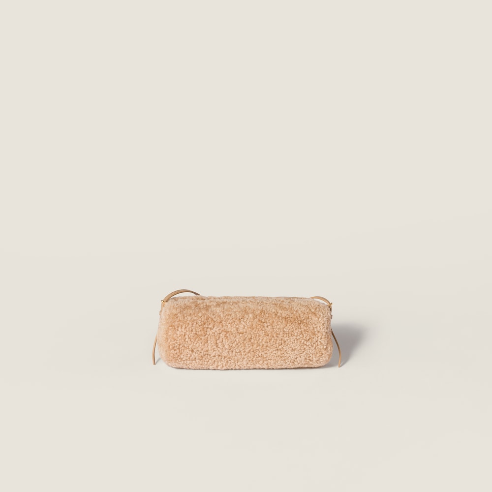 Miu Miu Shearling Pouch - Sand Beige