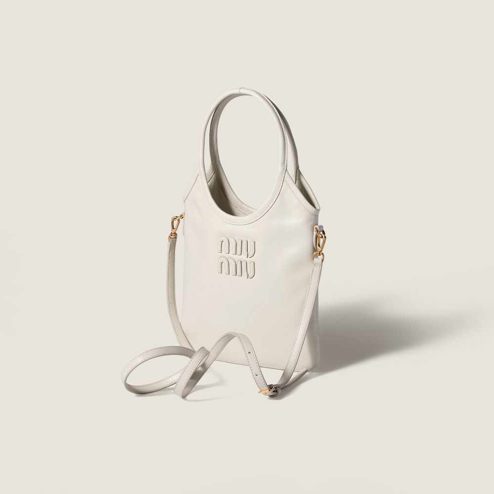 Miu Miu Ivy leather handbag White