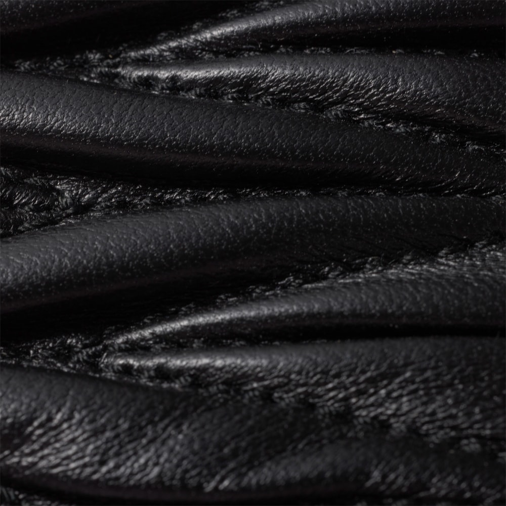 Miu Miu Small matelassé nappa leather wallet Black