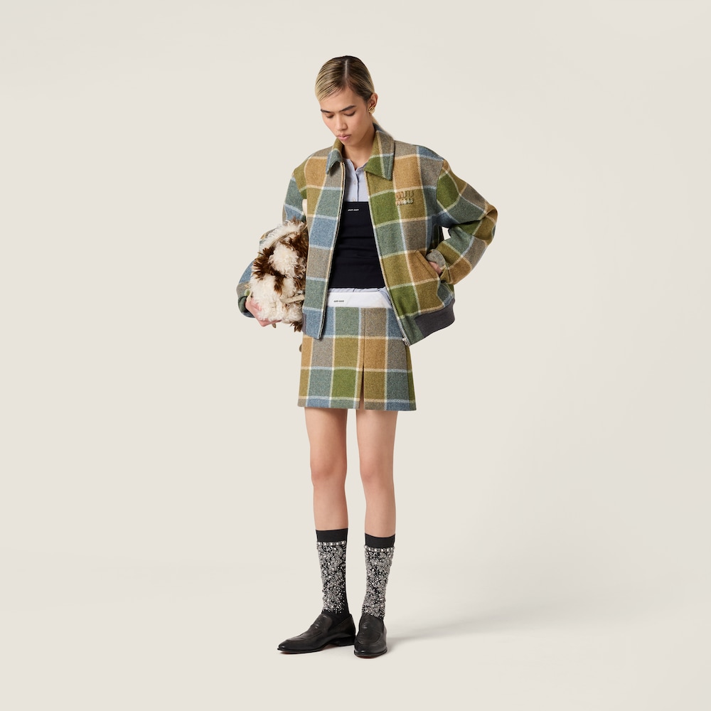 Miu Miu Cashmere Henley sweater Sky Blue