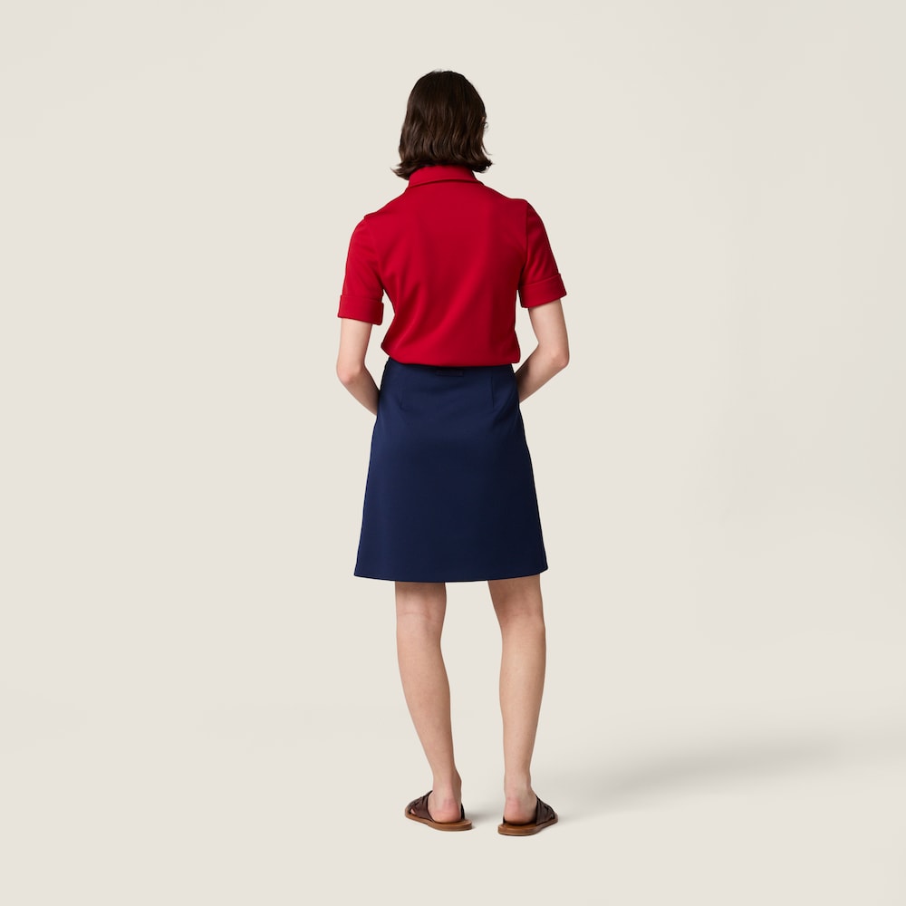 Miu Miu Technical jersey polo shirt Ruby Red