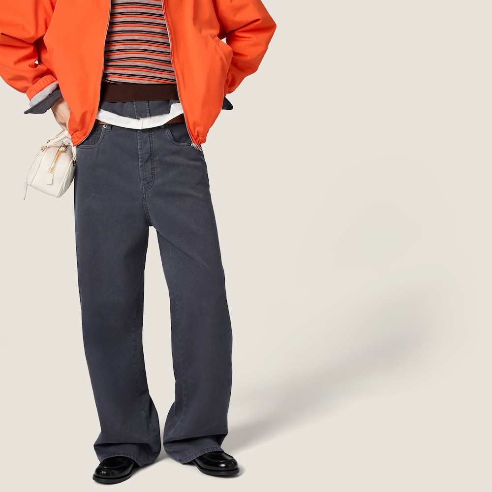 Miu Miu Light denim pants Smoky Gray