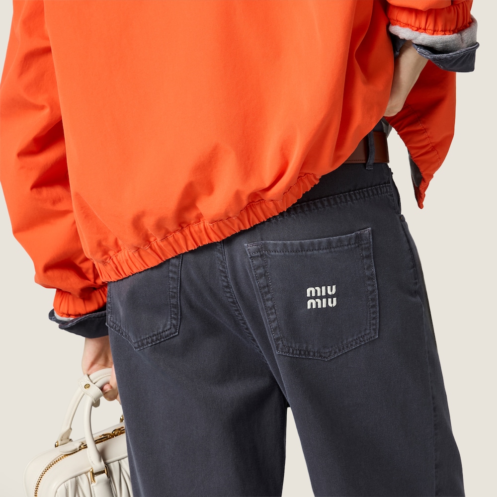 Miu Miu Light denim pants Smoky Gray