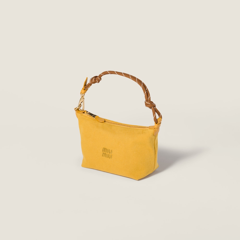 Miu Miu Gabardine pouch - Topaz/Brandy