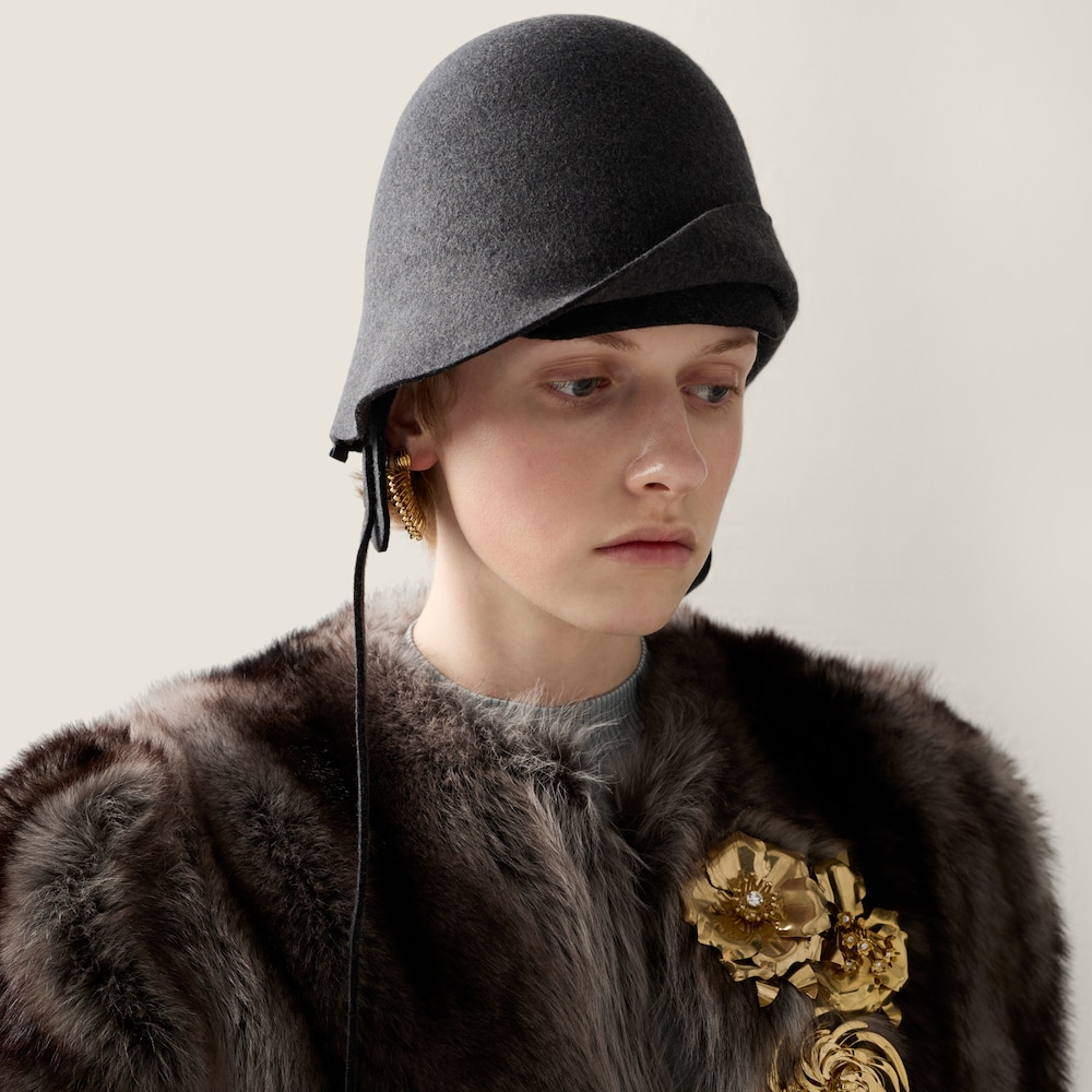 Miu Miu Shearling fur jacket Black