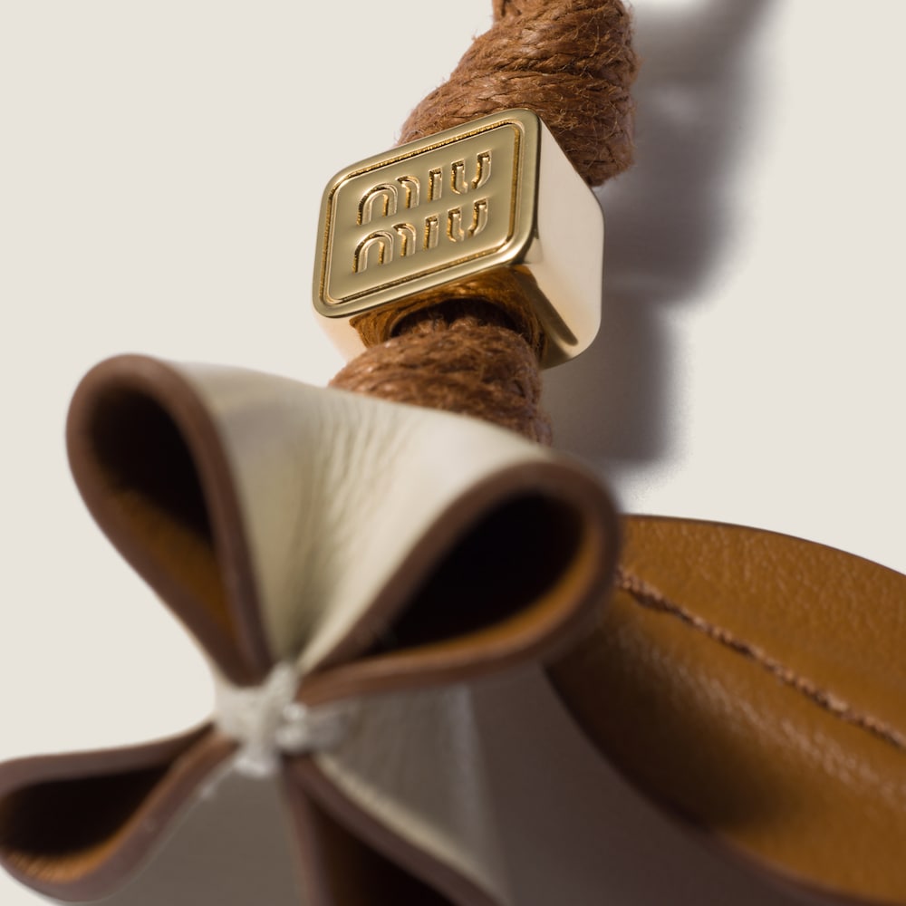 Miu Miu Leather micro trick - Talc/Caramel