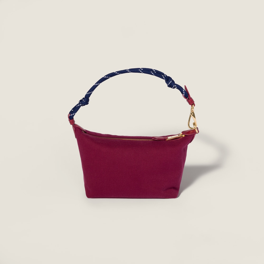 Miu Miu Gabardine pouch - Cherry/Baltic Blue