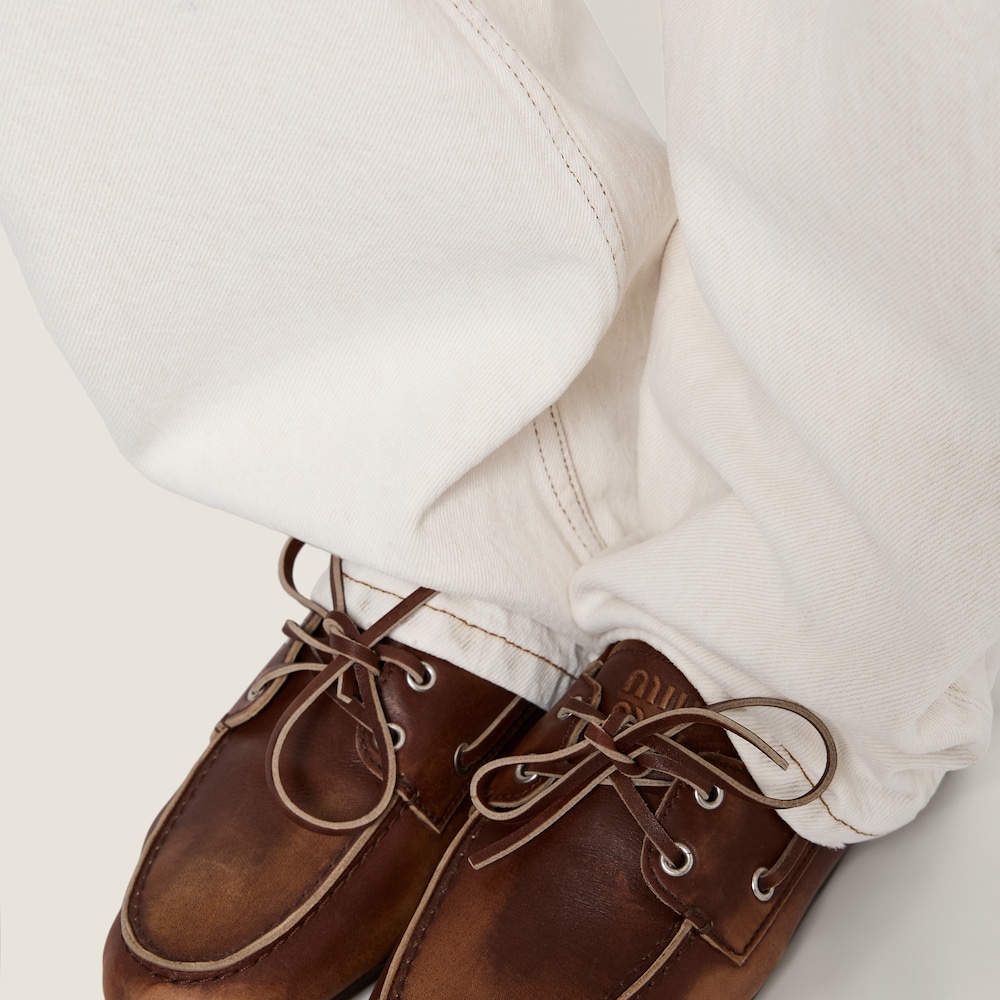 Miu Miu Five-pocket denim jeans White