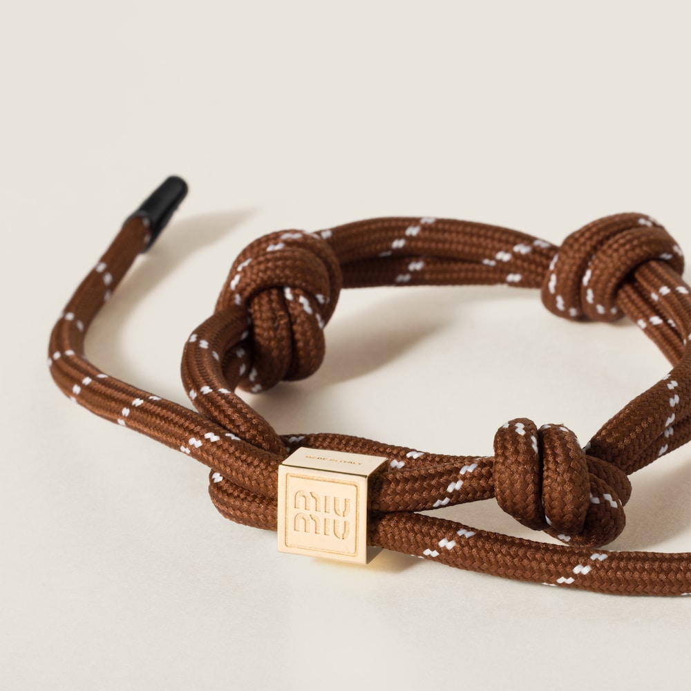 Miu Miu Cord bracelet Tobacco