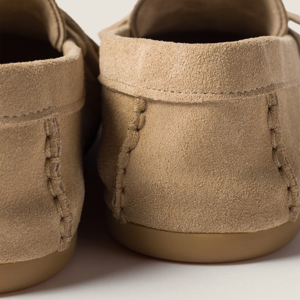 Miu Miu Suede loafers Desert Beige