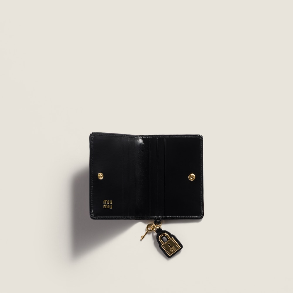 Miu Miu Leather card holder Black