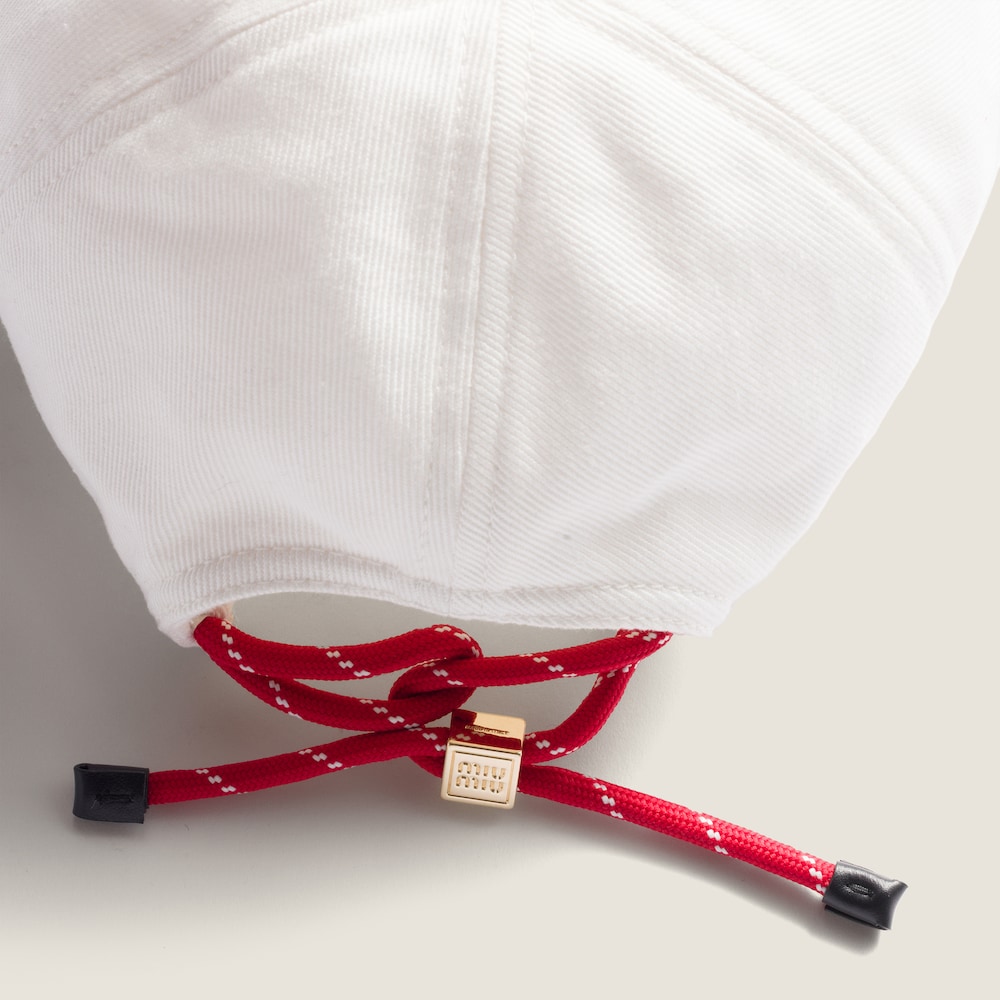 Miu Miu Denim baseball cap - White/Red