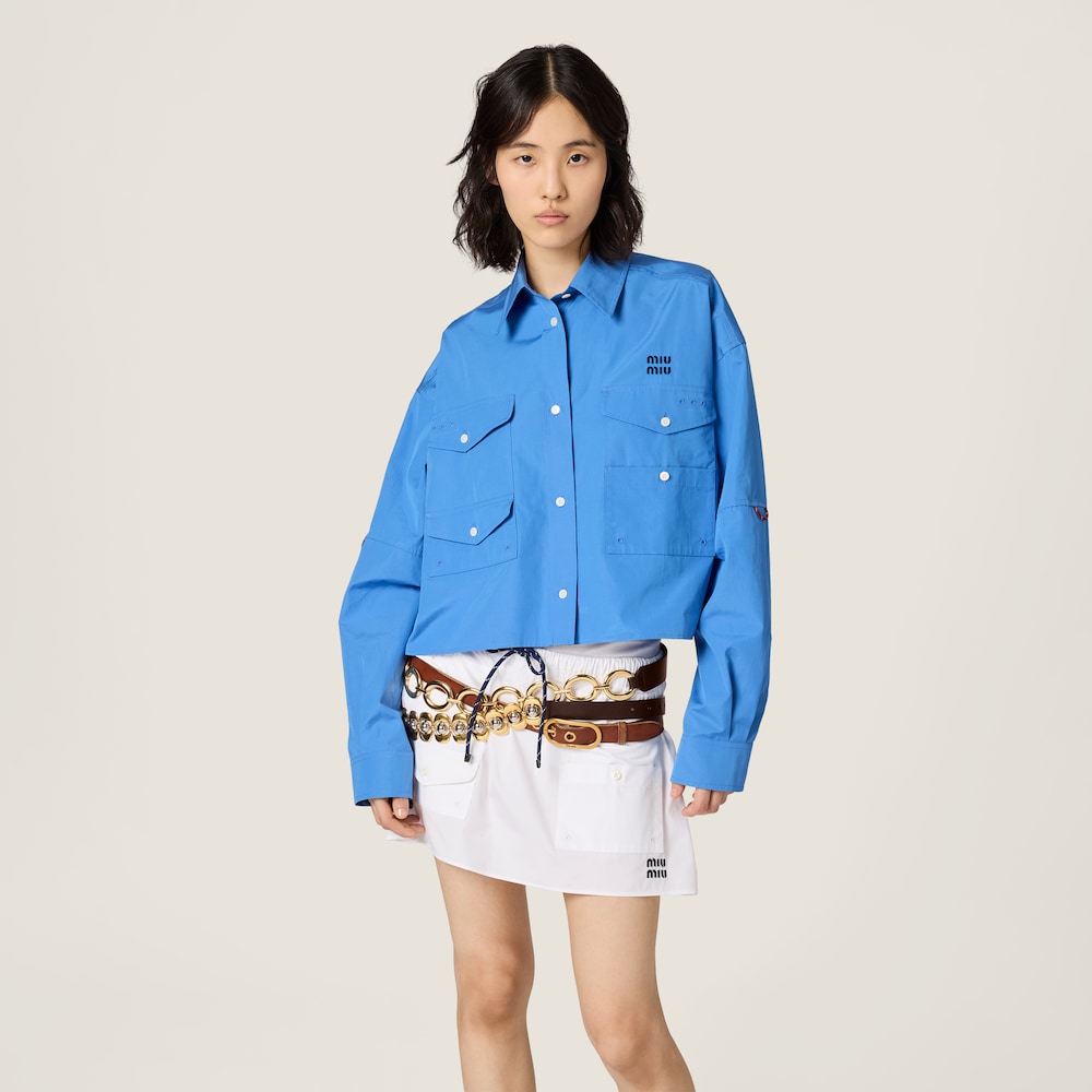 Miu Miu Poplin shirt Periwinkle Blue