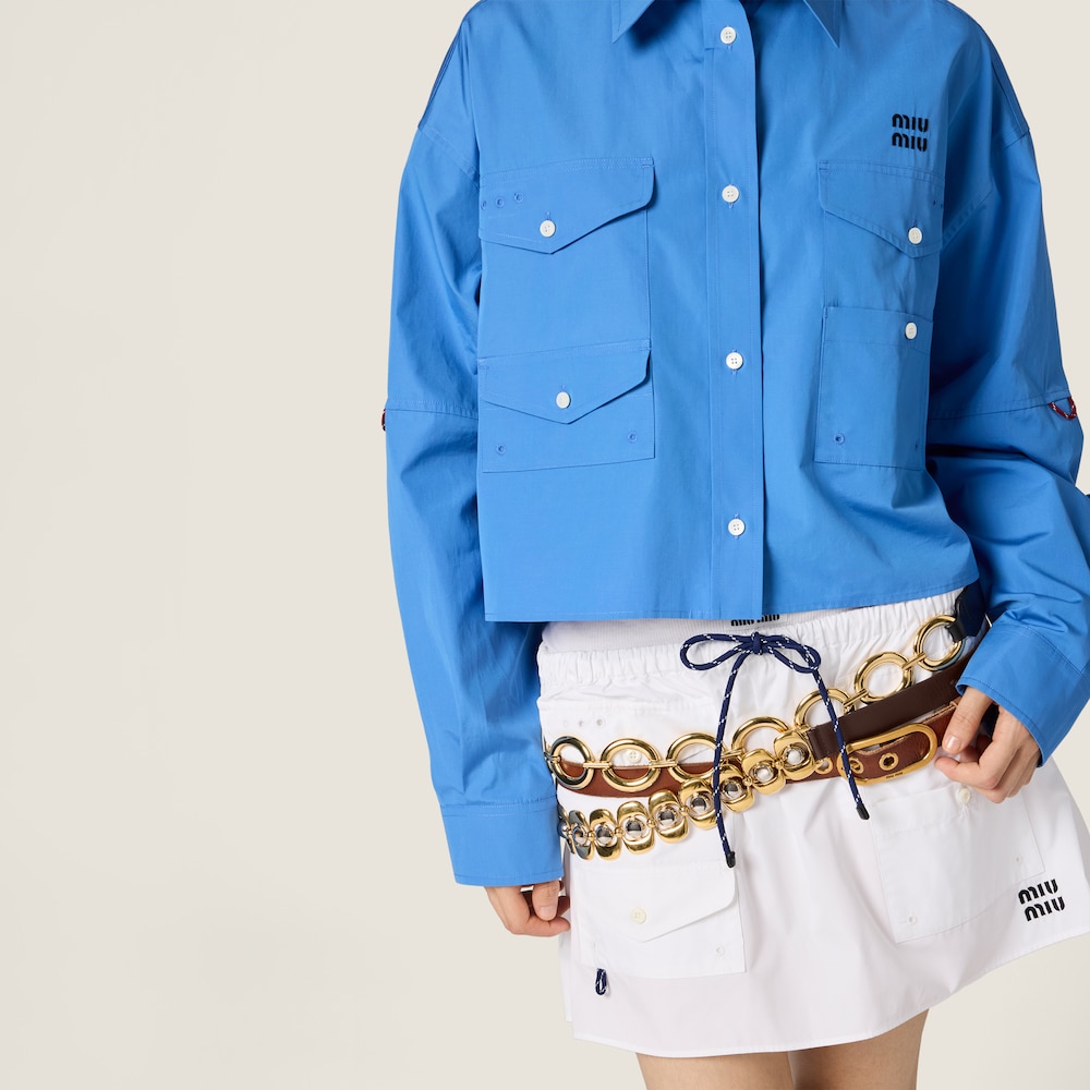 Miu Miu Poplin shirt Periwinkle Blue
