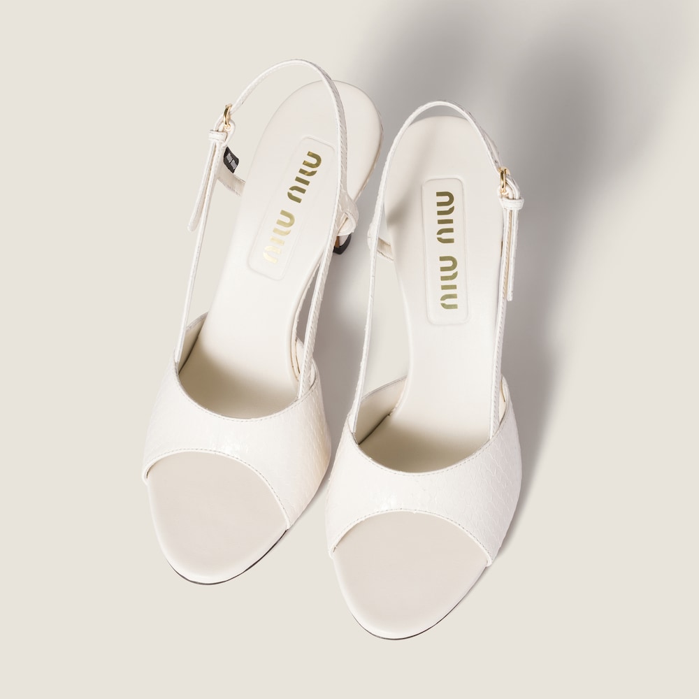 Miu Miu Ayers slingback sandals White