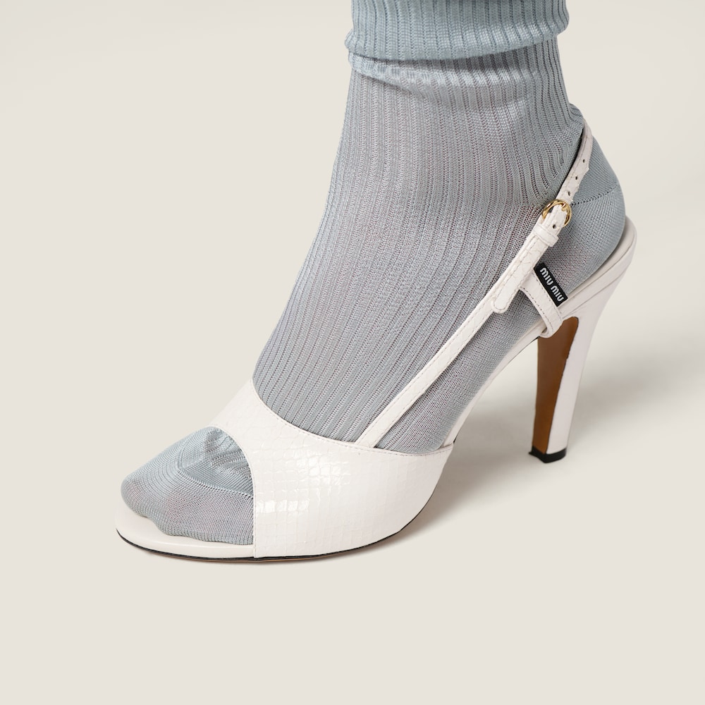 Miu Miu Ayers slingback sandals White