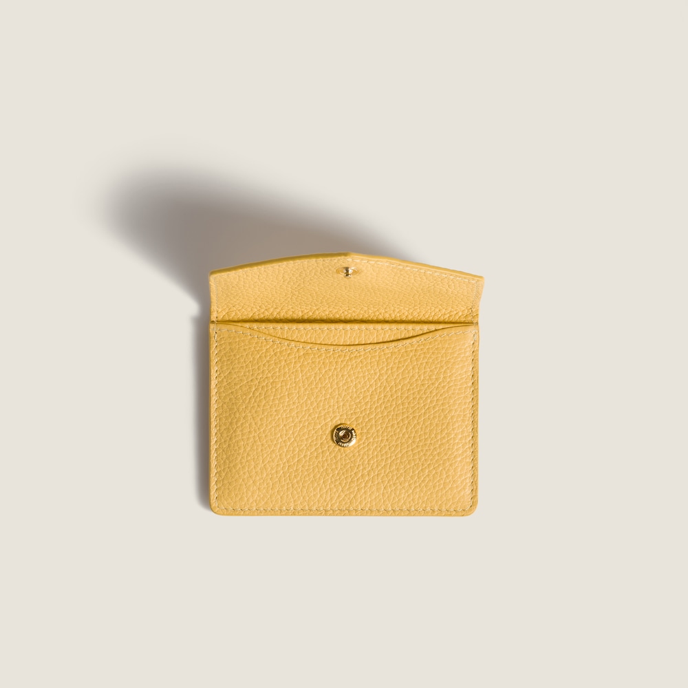 Miu Miu Leather card holder Yellow