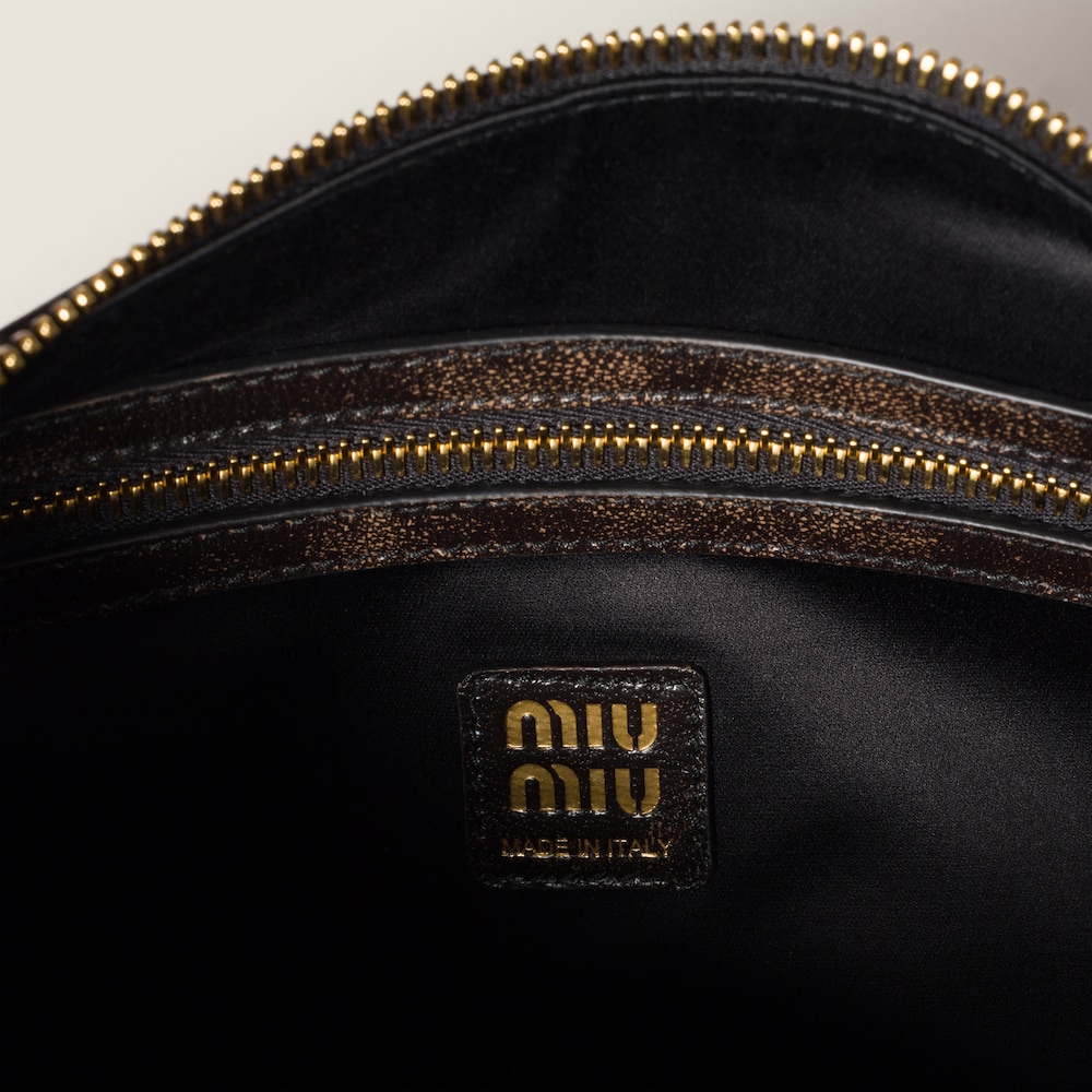 Miu Miu Pocket nappa leather bag Coffee
