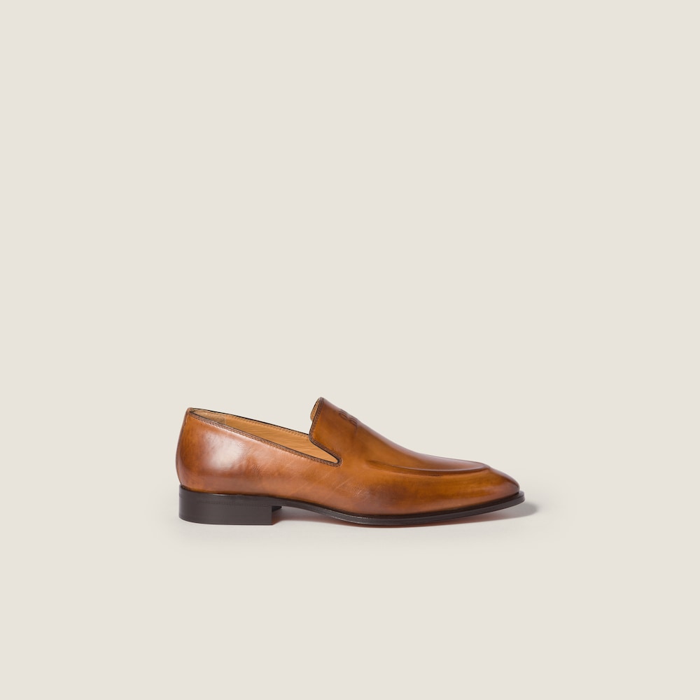 Miu Miu Leather loafers Cognac
