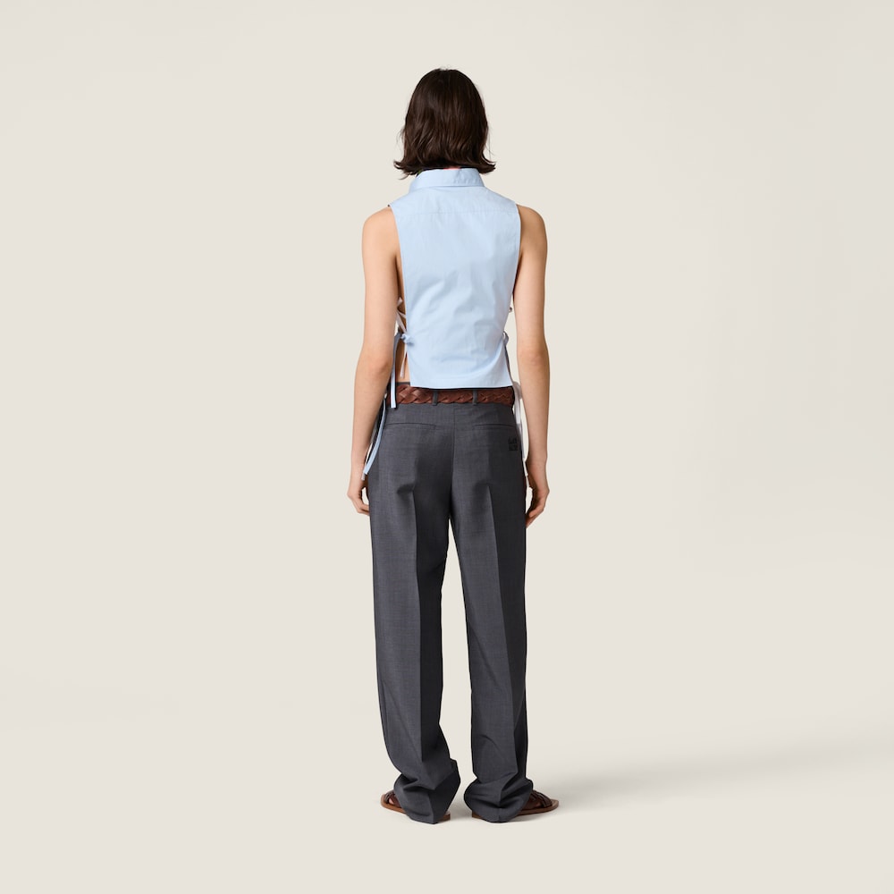 Miu Miu Poplin shirt Sapphire Blue