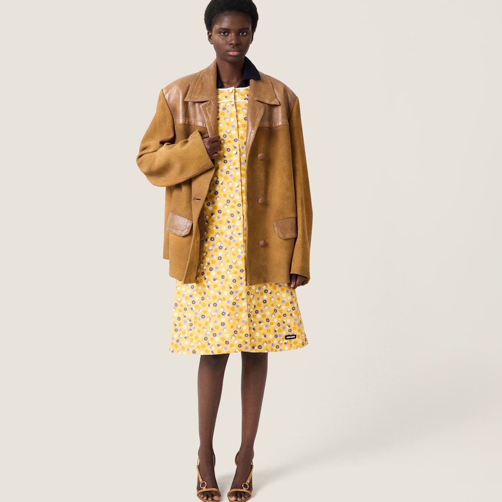 Miu Miu Suede jacket Light Tan