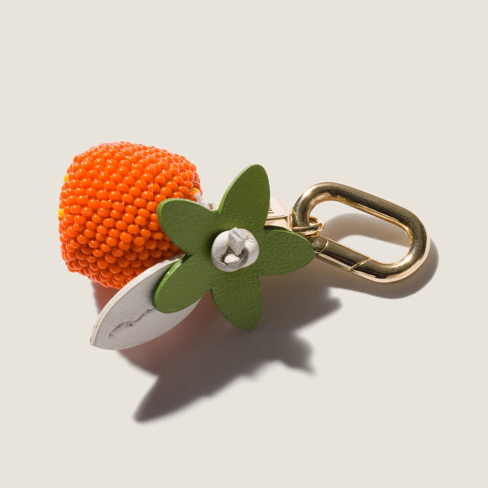 Miu Miu Leather, beads, and metal micro trick - Orange