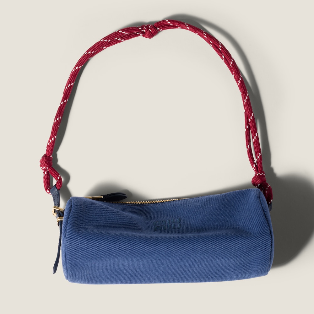 Miu Miu Gabardine pouch Indigo / Amaranth