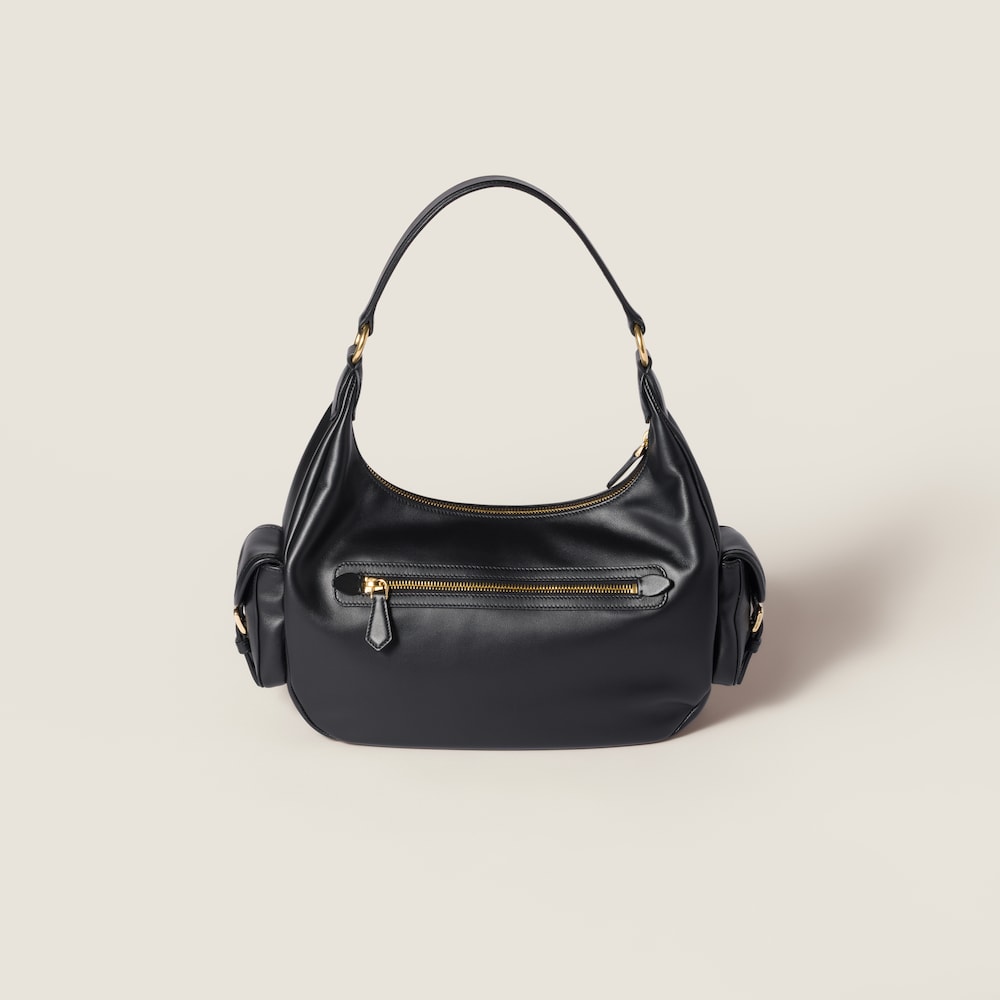 Miu Miu Pocket leather bag Black