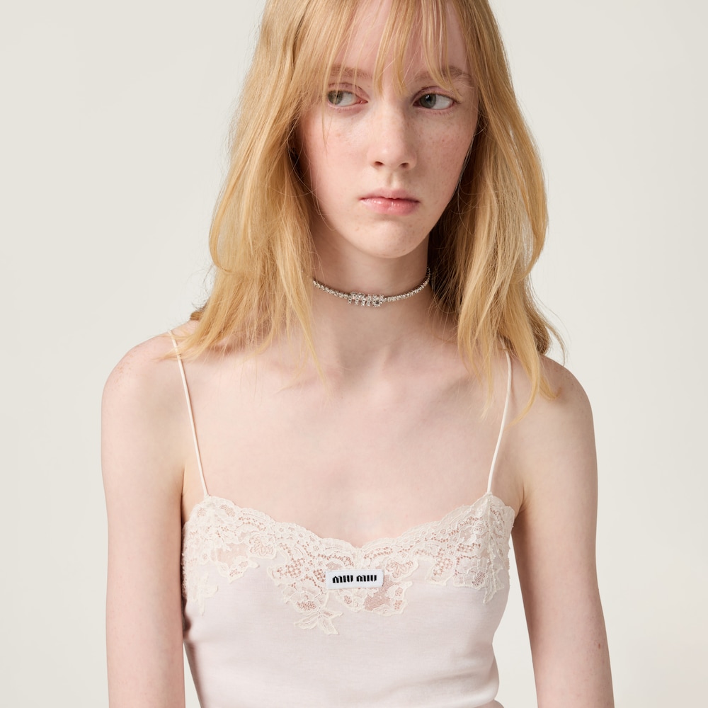 Miu Miu Crystal necklace Steel / Crystal