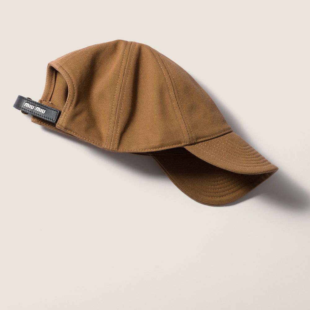 Miu Miu Drill baseball cap - Cork Beige