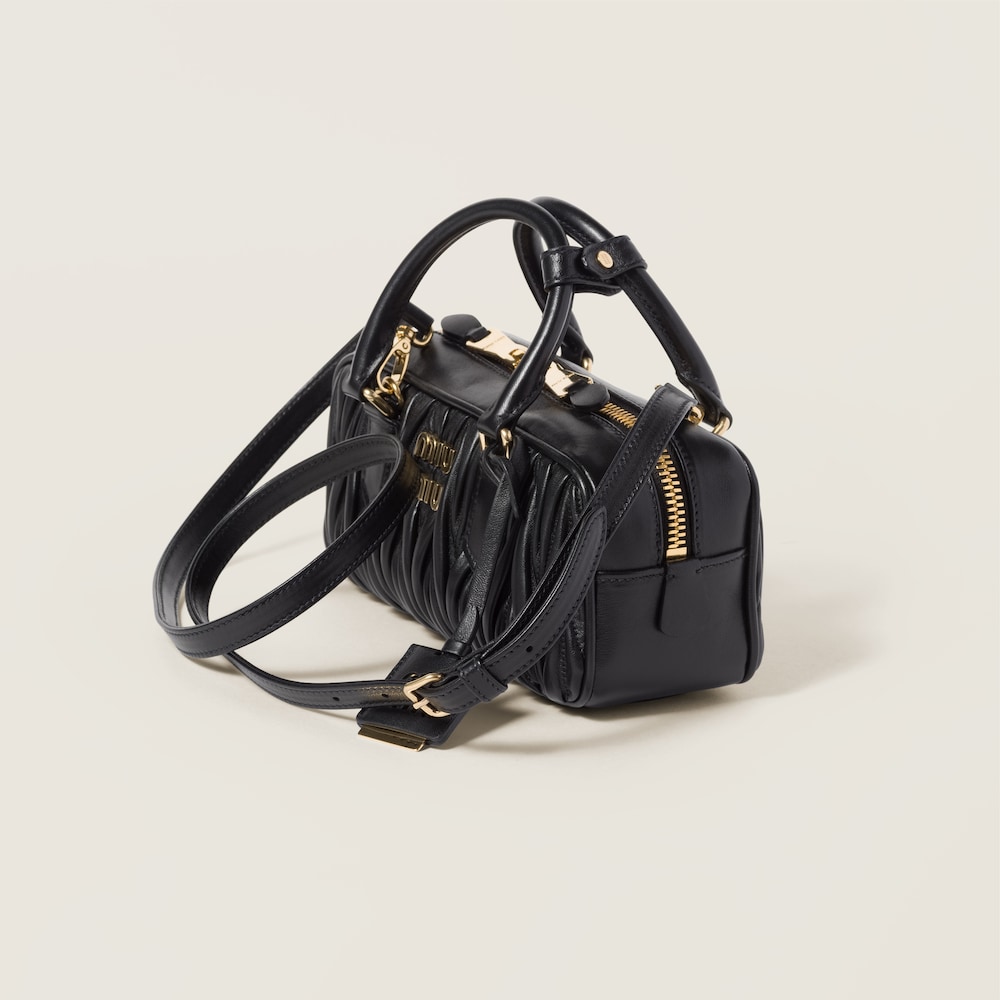 Miu Miu Arcadie matelassé nappa leather bag Black